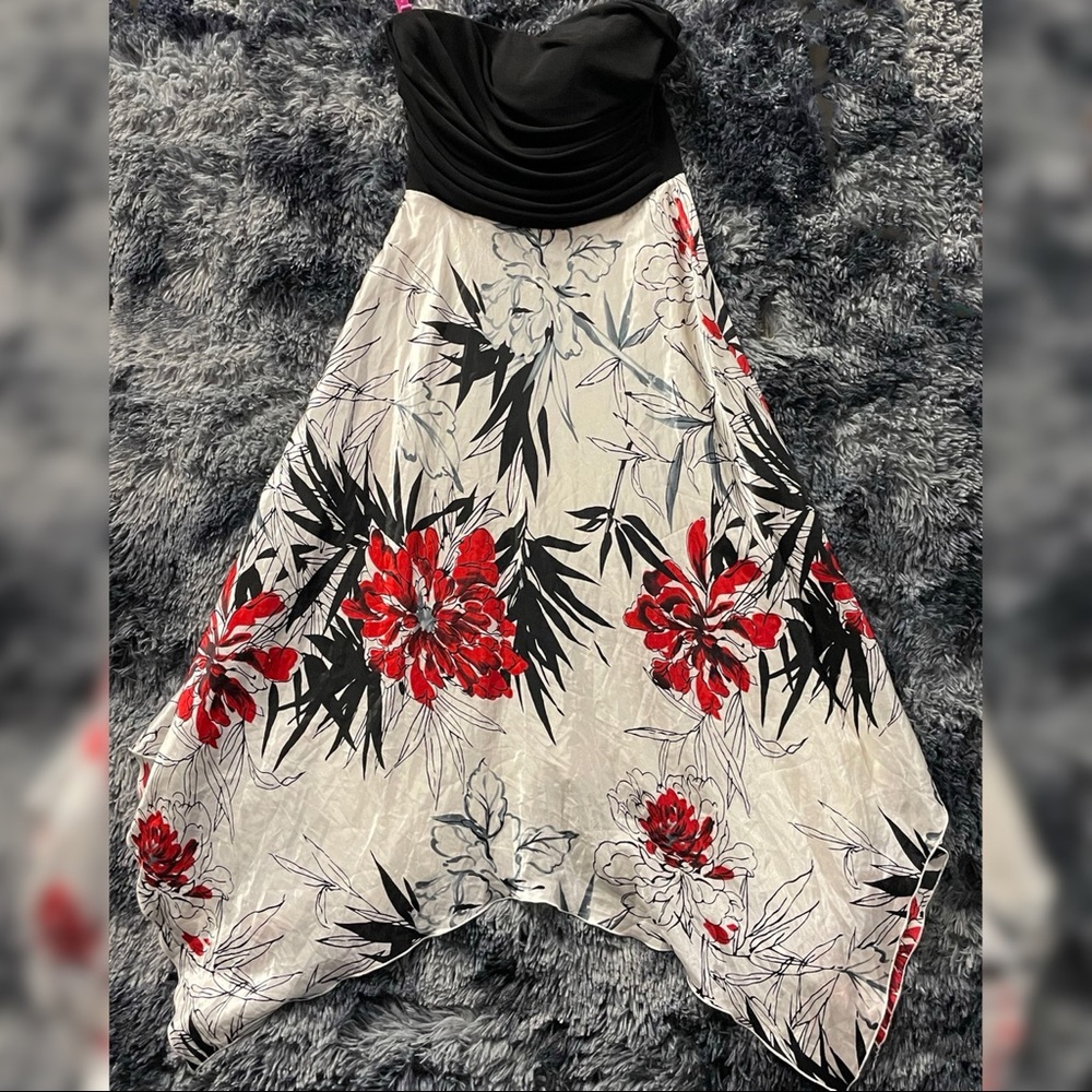 Specklers Floral Strapless Dress